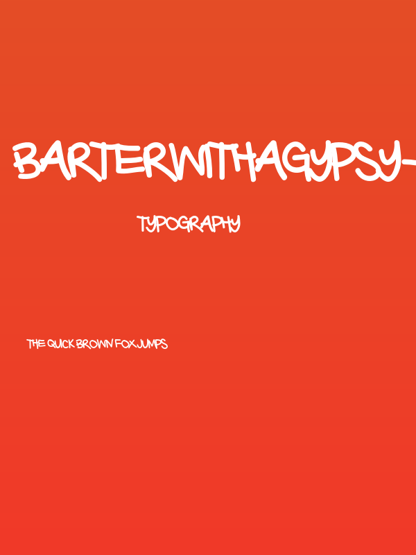 BarterwithaGypsy-Regular Poster