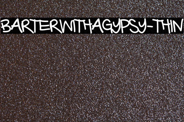 BarterwithaGypsy-Thin Font examples