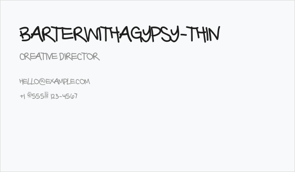 BarterwithaGypsy-Thin Business Card