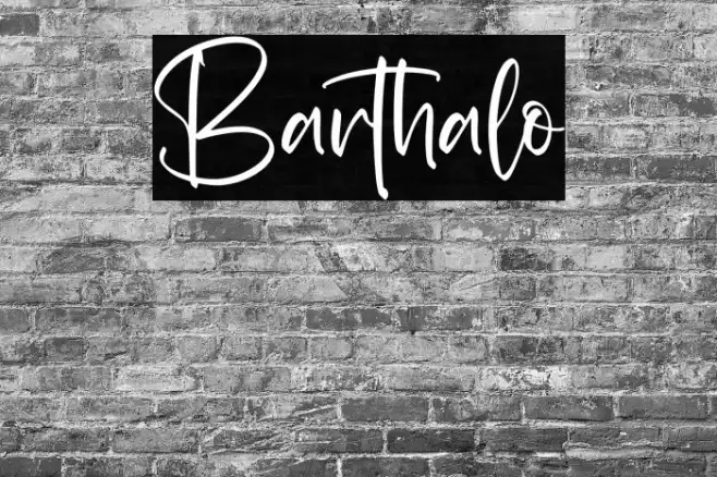 Barthalo 字体 examples