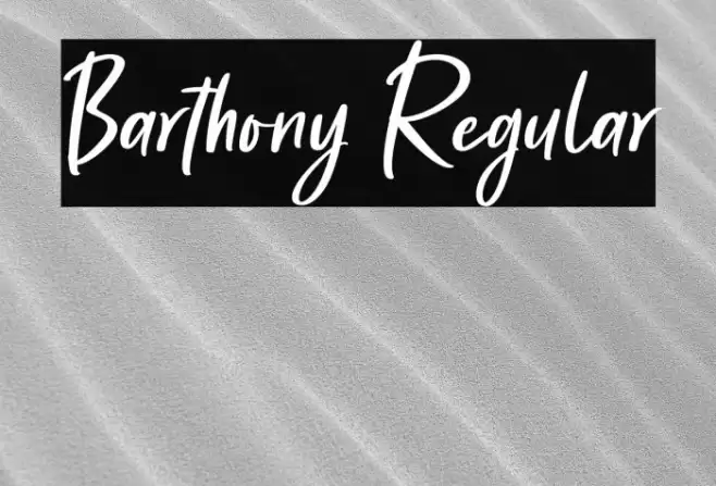 Barthony Regular Font examples