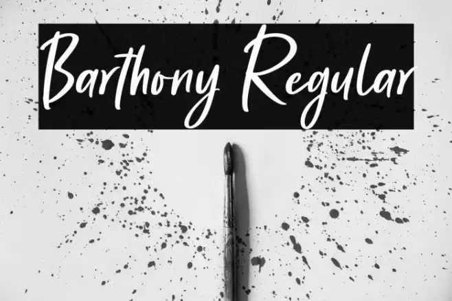 Barthony Regular Font examples