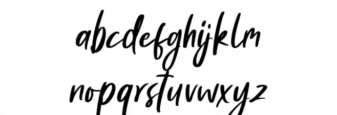 Barthony Regular フォント 小文字