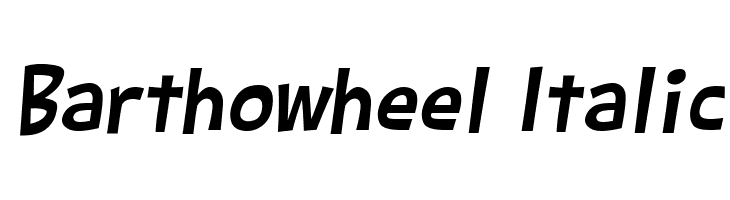Barthowheel Italic Font