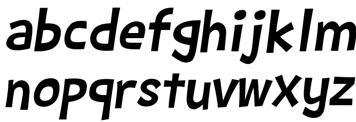 Barthowheel Italic Font LOWERCASE