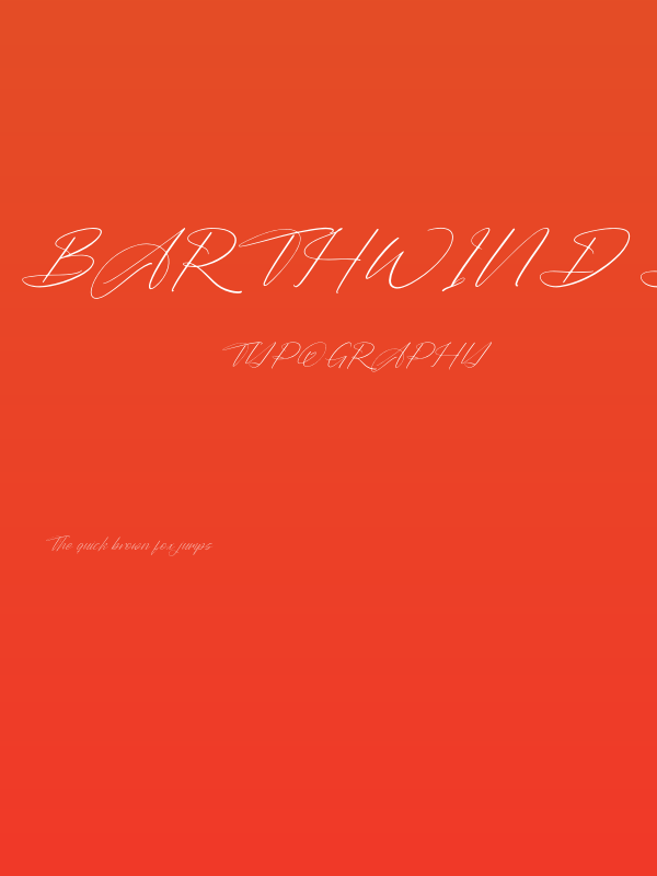 Barthwind DEMO VERSION Italic Poster