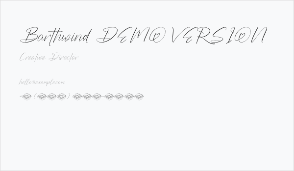 Barthwind DEMO VERSION Business Card