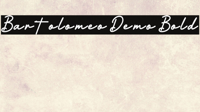 Bartolomeo Demo Bold Example 3
