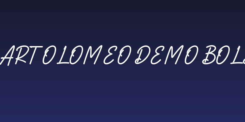 Bartolomeo Demo Bold Social Header