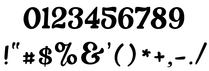 Barton Graph Font OTHER CHARS