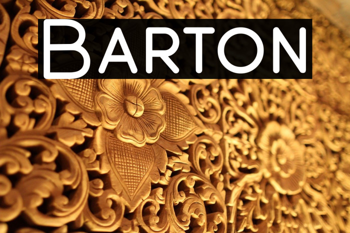 Barton Font examples