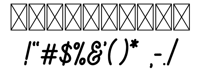 Bartond Script Font OTHER CHARS