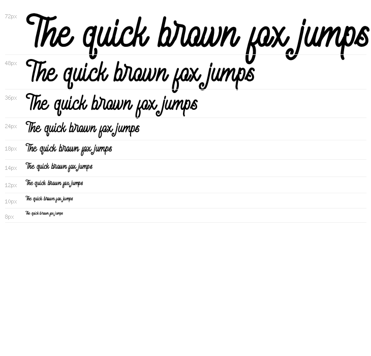 Bartond Script Waterfall