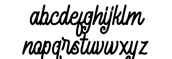 Bartond Script Font LOWERCASE