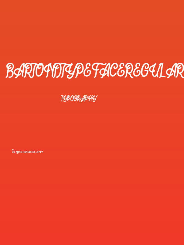 BartondTypefaceRegularDemo Poster