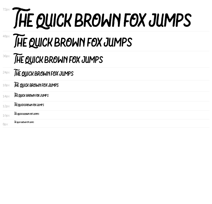 BartondTypefaceRegularDemo Waterfall