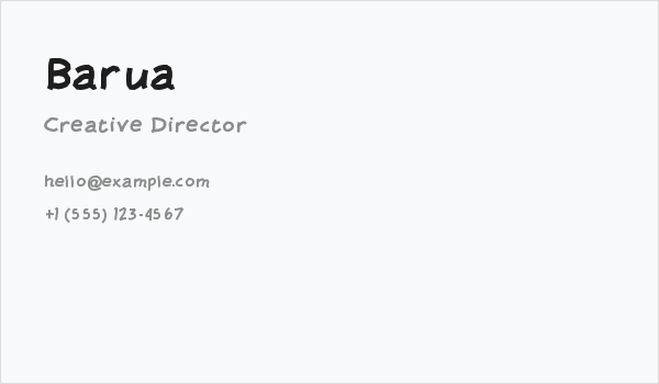 Barua Business Card