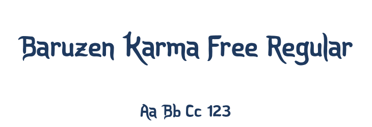 Baruzen Karma Free Regular Font Preview
