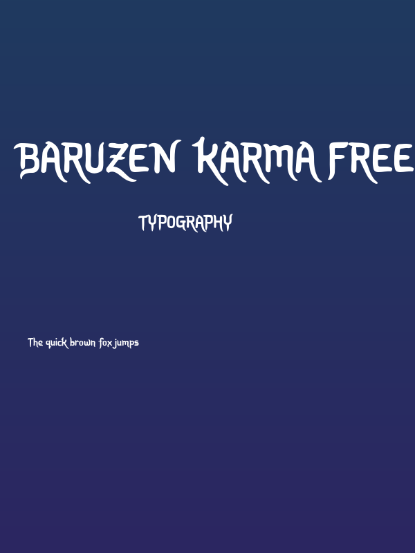 Baruzen Karma Free Regular Poster