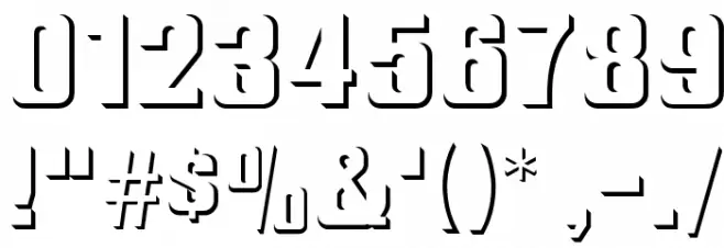 Bas Relief Font OTHER CHARS