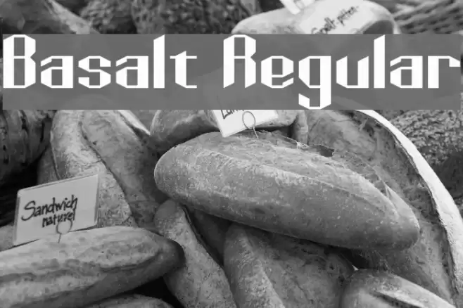 Basalt Regular Font examples