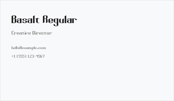 Basalt Regular Business Card