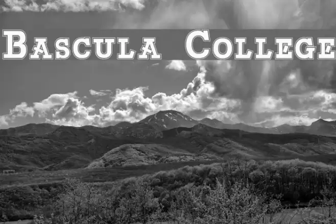 Bascula College Font examples