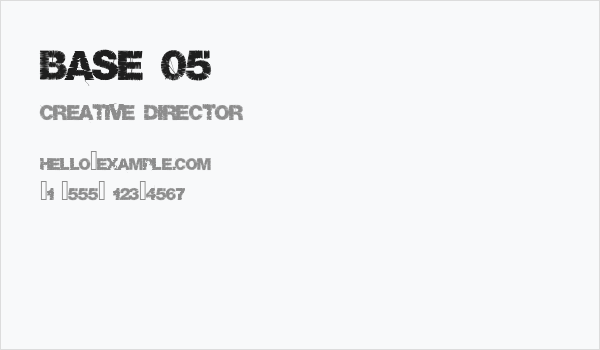 Base 05 Business Card