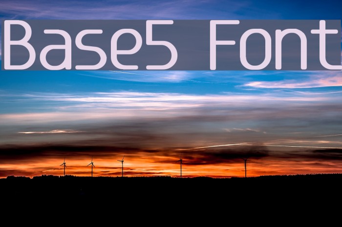 Base5 Font examples