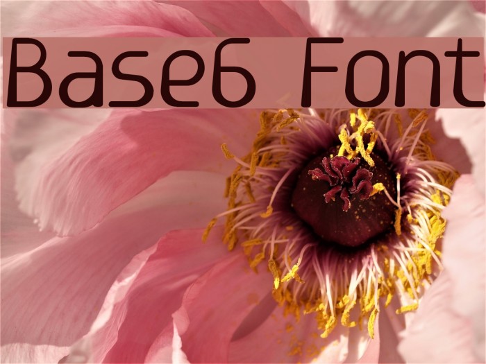 Base6 Font examples
