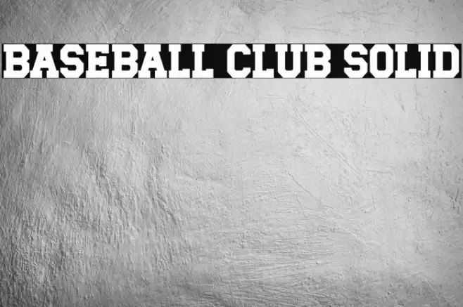 Baseball Club Solid Caratteri examples