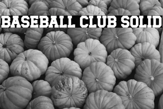 Baseball Club Solid Caratteri examples