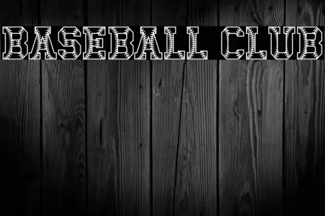 Baseball Club Font examples