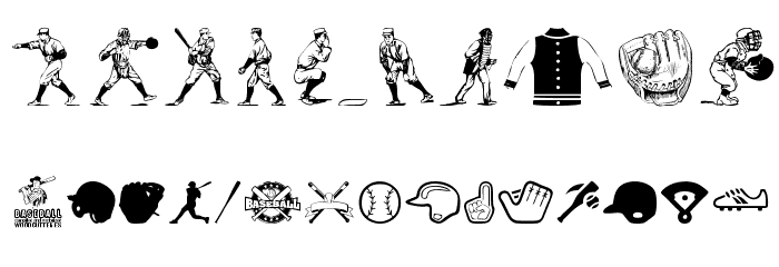 Baseball Icons Font OTHER CHARS