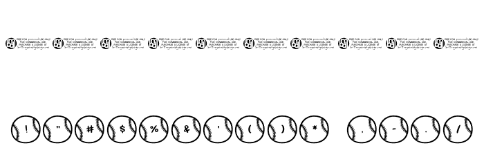 Baseball Letters Demo Regular Font OTHER CHARS