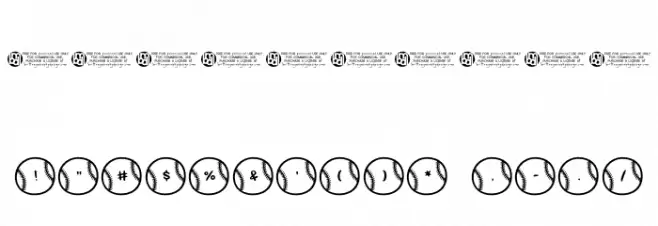 Baseball Letters Demo Regular Font OTHER CHARS