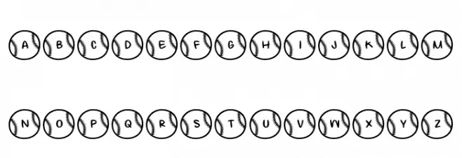 Baseball Letters Demo Regular 字体 大写
