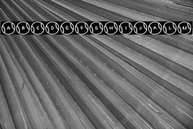 Baseball Letters Demo Regular Font examples