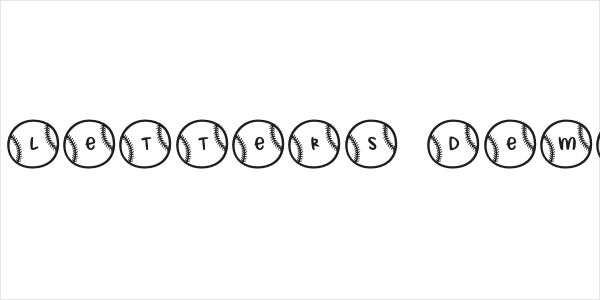 Baseball Letters Demo Regular Logo
