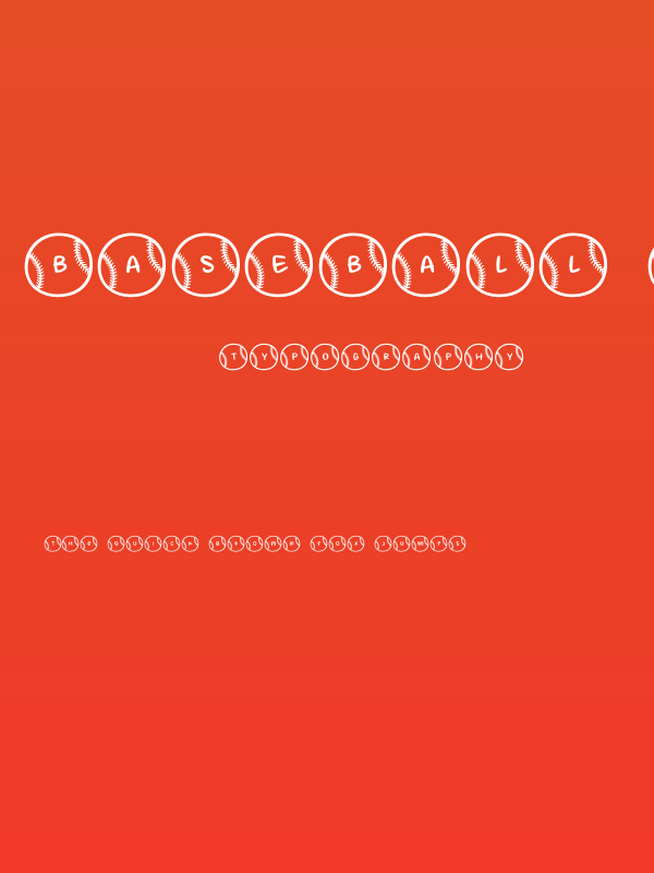 Baseball Letters Demo Regular Poster