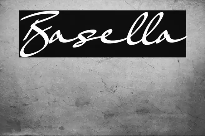 Basella फ़ॉन्ट examples