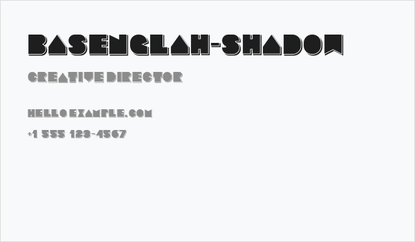 Basenglah-Shadow Business Card