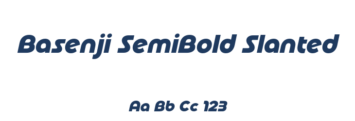 Basenji SemiBold Slanted Font Preview