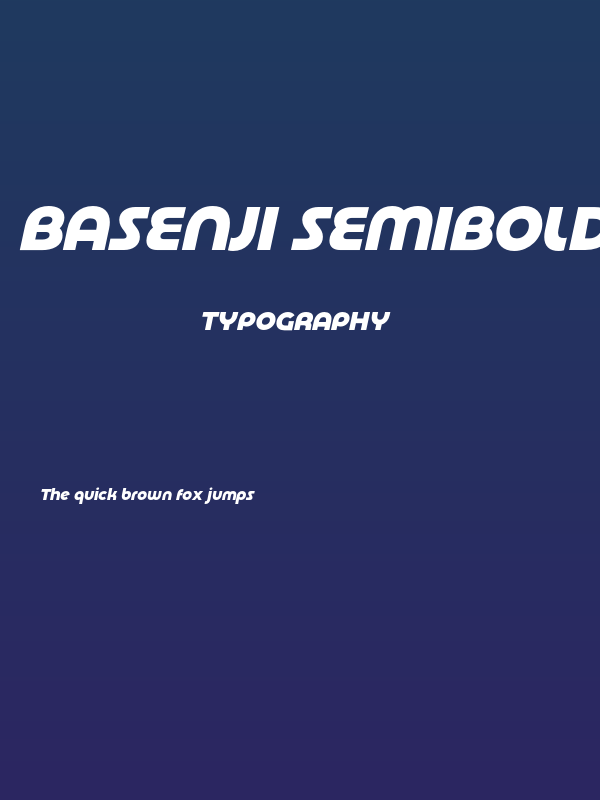 Basenji SemiBold Slanted Poster