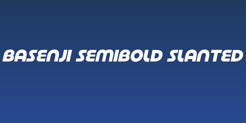 Basenji SemiBold Slanted Social Header