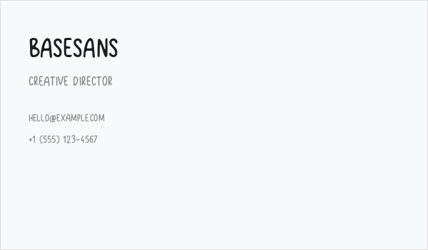 Basesans Business Card
