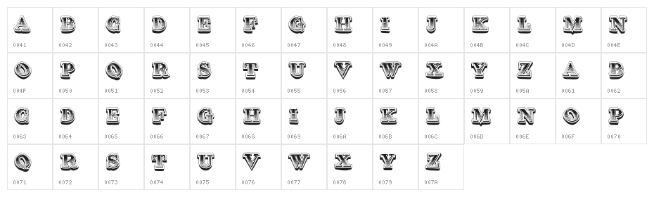 Bashan Regular Character Map