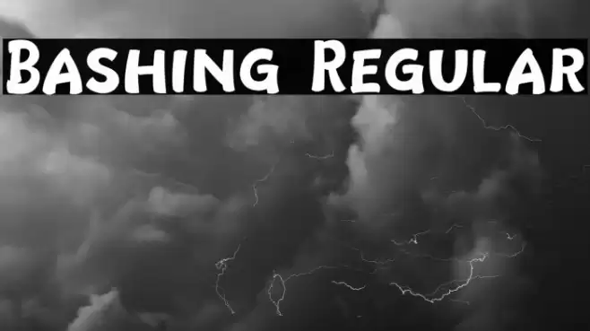 Bashing Regular Font examples