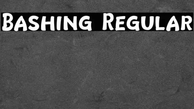 Bashing Regular Font examples