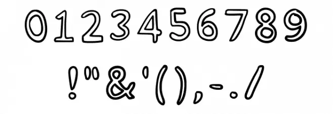 Basic Bubblez Regular Font OTHER CHARS